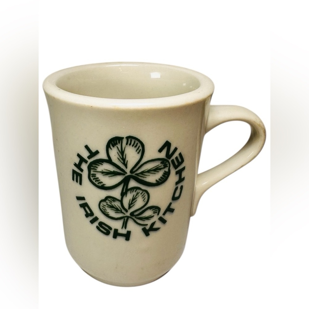 Vintage Shenango China “The Irish Kitchen” Mug Clovers Chunky Restaurant Ware